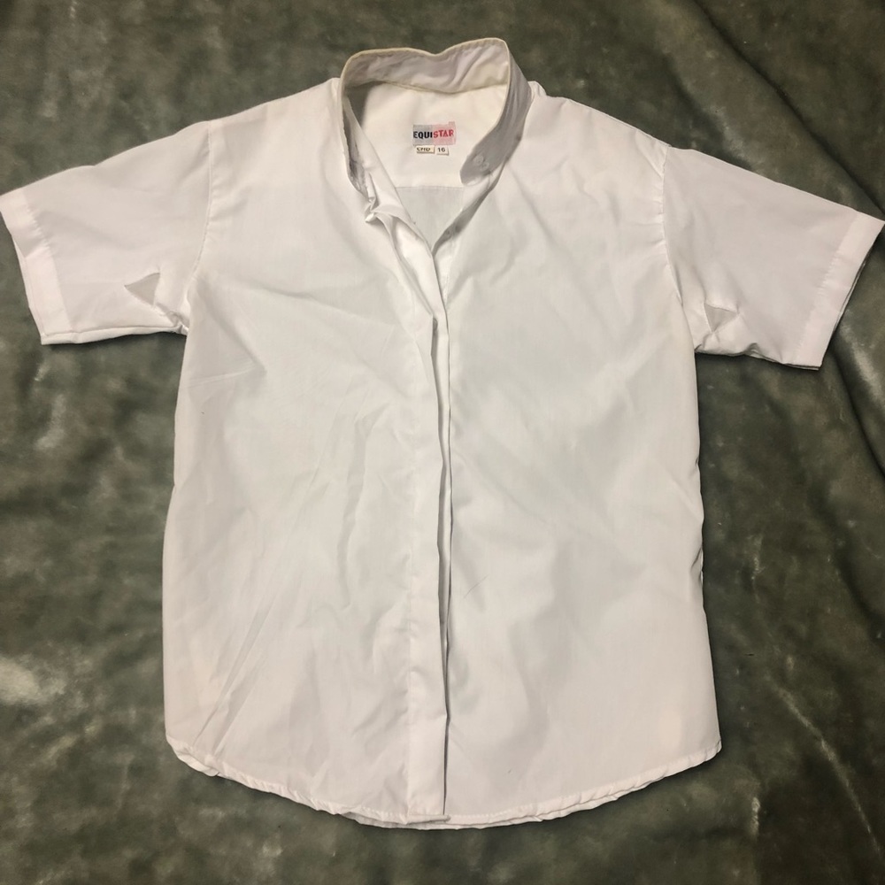 4/$24🦩 White Button Sweat-Wicking Dress Shirt
